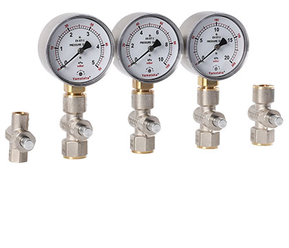 Yamataha Pressure Gauge with Push Button Valve